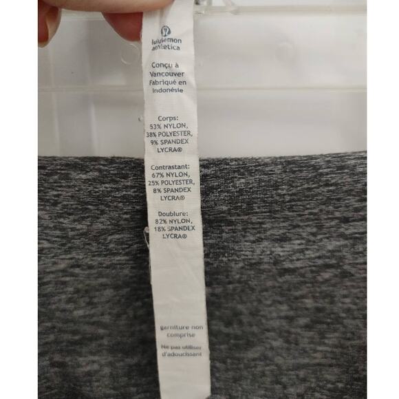 Lululemon Leggings Yogi Dance Heather Gray Ruching Legs Sz 10 - Picture 3 of 6